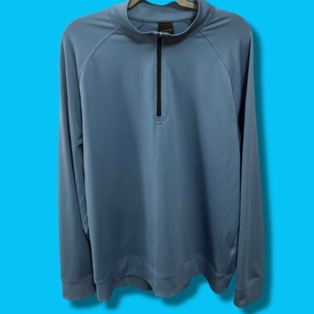 Blue Quarter-Zip Pullover
